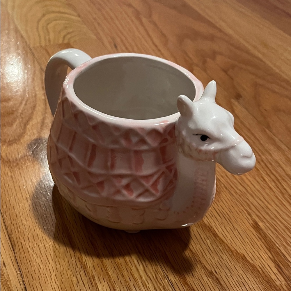 Kohl's Pink and White Llama Mug